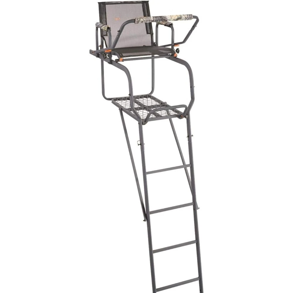 

15.5' Climbing Ladder Tree Stand for Hunting with Mesh Seat, Hunting Gear, Equipment, and Accessories Camo