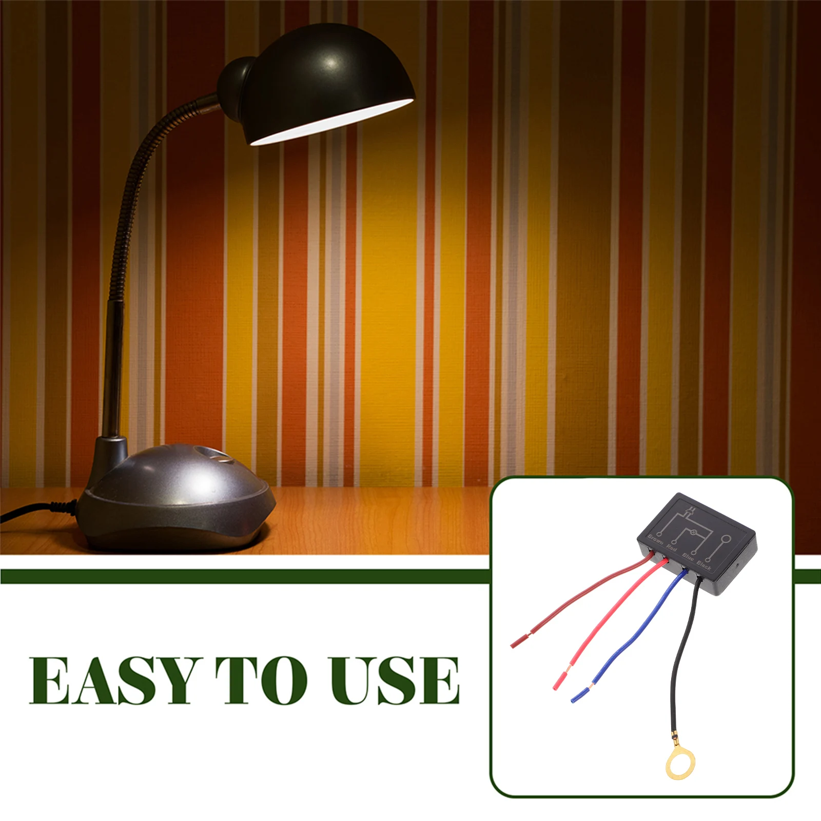 

Touch Switch 4 Segment Dimmable LED Light Lamp Replacement Night Table Lamps Repair Household Use ABS Material