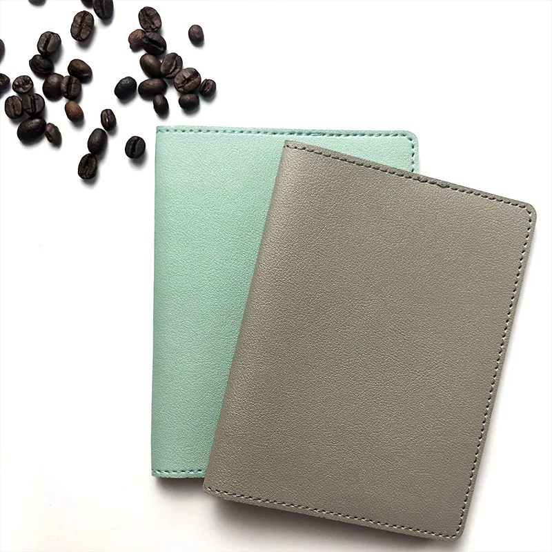 Solid Color Passport Cover Travel Passport Holder PU Leather Function Business Card Case For Women Men ID Card Holder