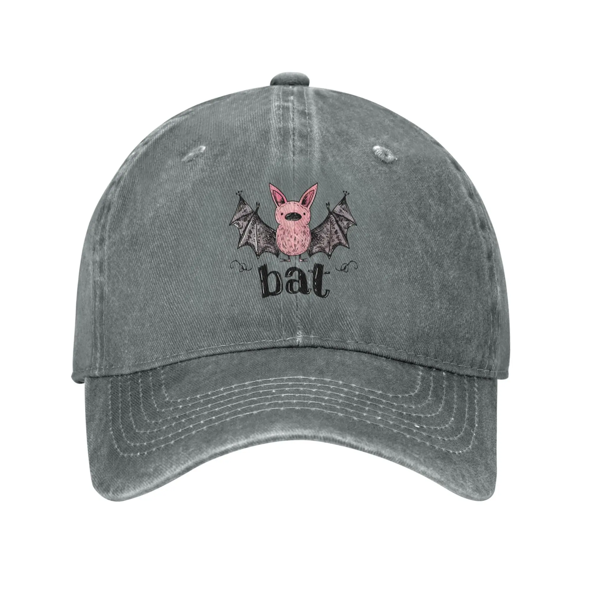 Bat Baseball Cap Vintage Trucker Hat Cotton Adjustable Washed Dad Hats for Man Women Daily