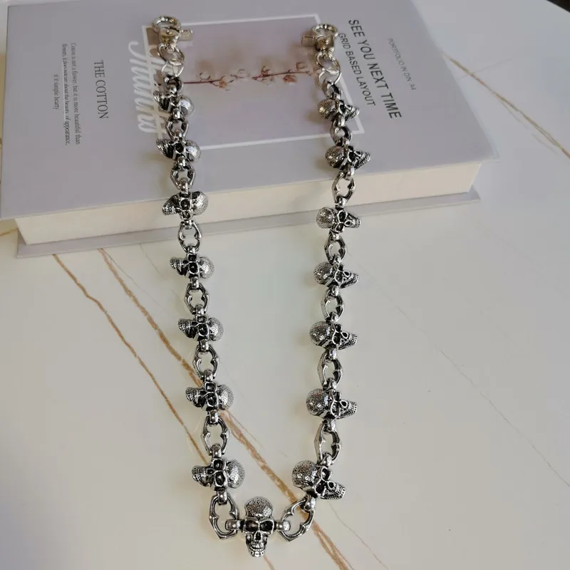 الرجال دراجة نارية المفاتيح جان السائق محفظة أحزمة سلسلة الجمجمة سحر القوطية روك الجمجمة السراويل السراويل الخصر مفتاح الرجال BL48 #4