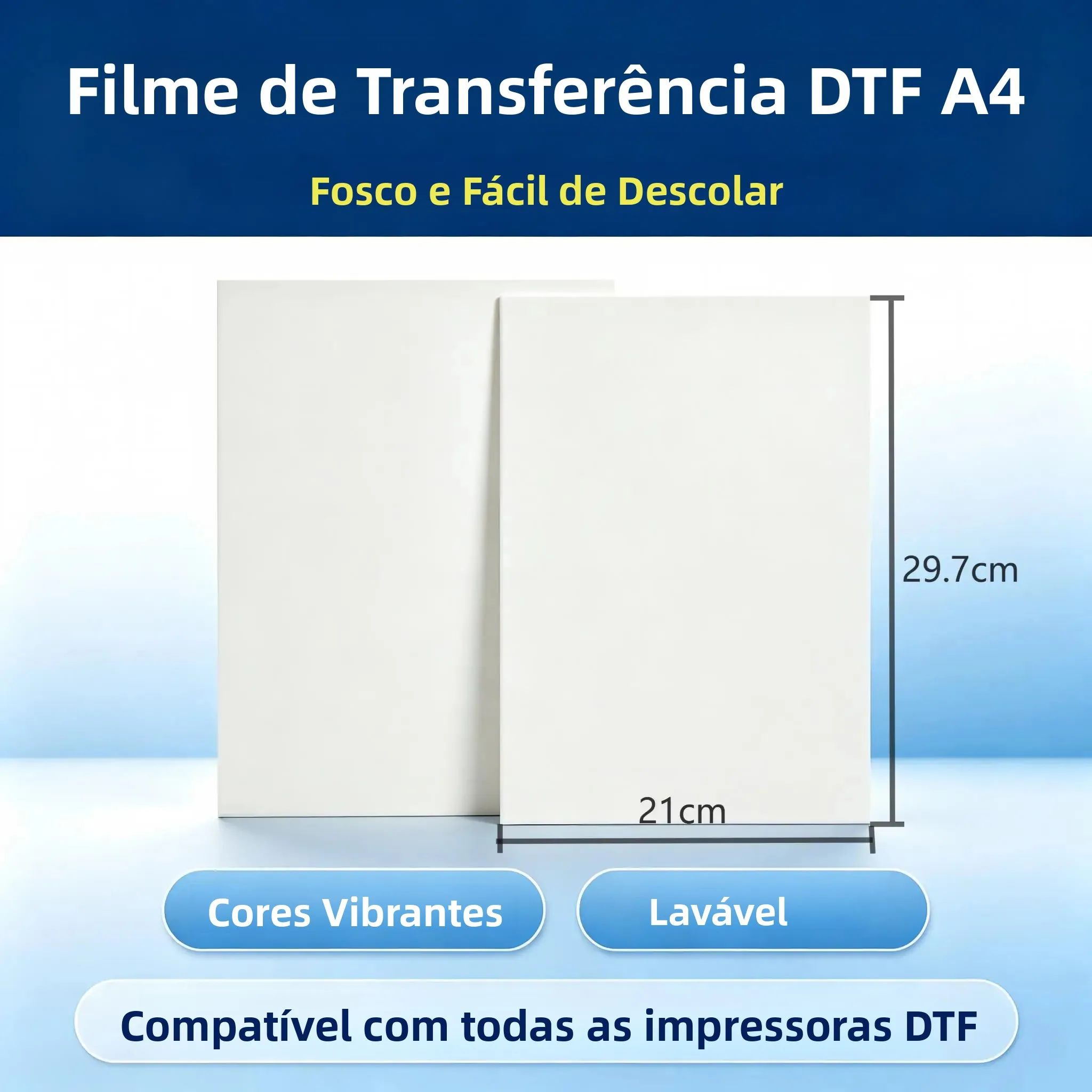 100-sheets-a4-dtf-transfer-film-matte-pet-film-dtf-heat-transfer-film-easy-to-peel-for-transferring-t-shirts-canvas-bags-hats