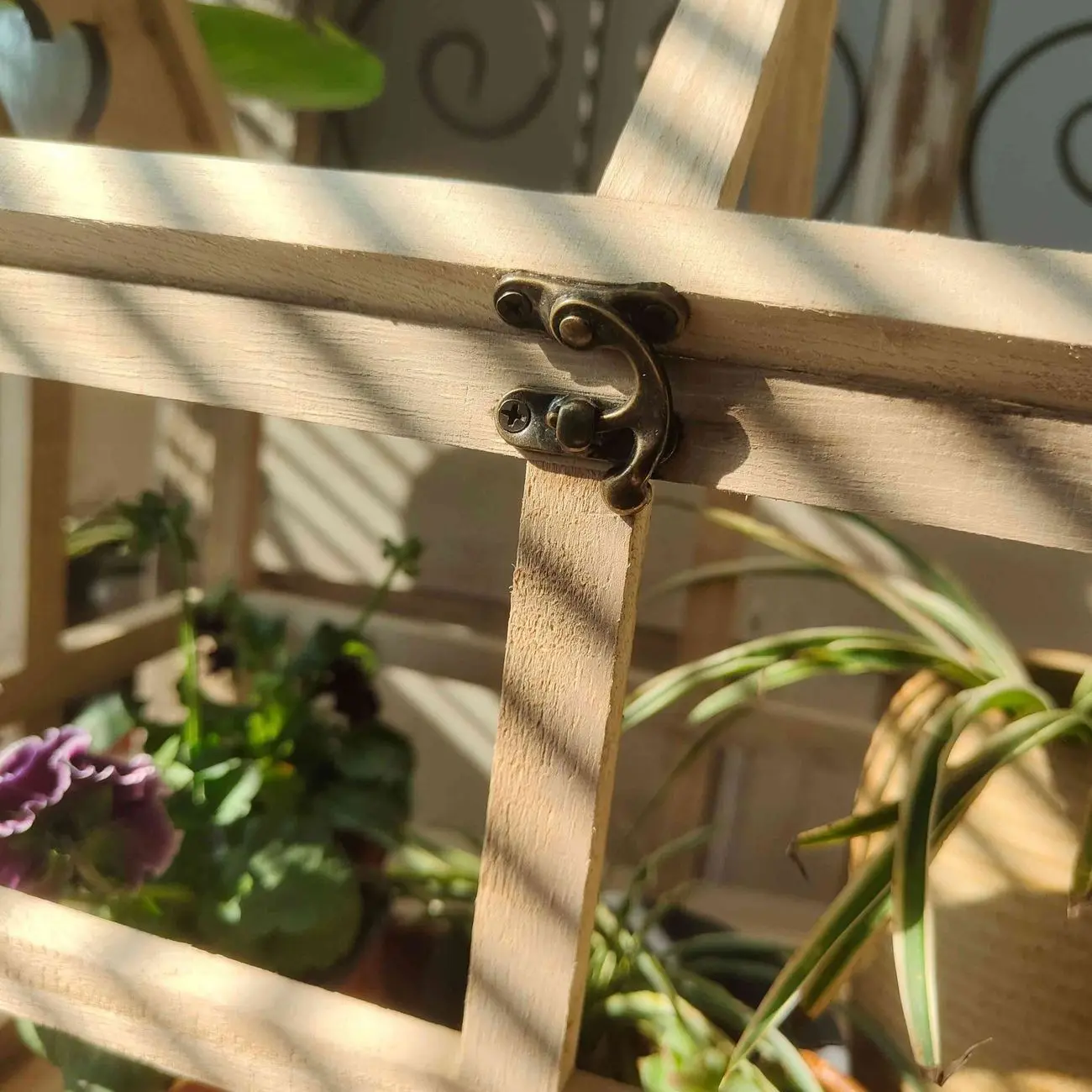 Balcony Garden Tabletop Greenhouse Ornament - Wooden Unfinished Plant Box, Dollhouse Compatible Wood Flower House