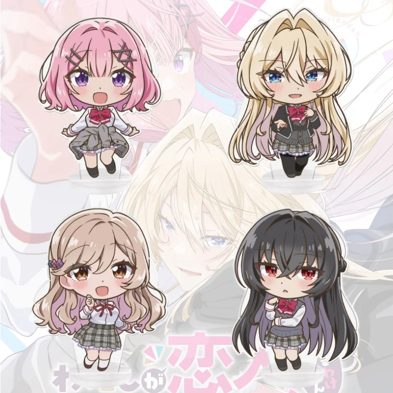 Anime There's No Freaking Way I'll be Your Lover! Unless 10cm Mini Acrylic Stand Cartoons keychain  Model Figure Cosplay Plate
