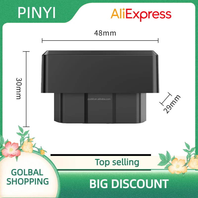 ZOOBII D9S Mini OBD GPS Tracker เครือข่าย 4G Plug Play การติดตั้งไม่มีอุปกรณ์ติดตามเพิ่มเติมที่จําเป็น Dashboard PC 1 ปี LBS