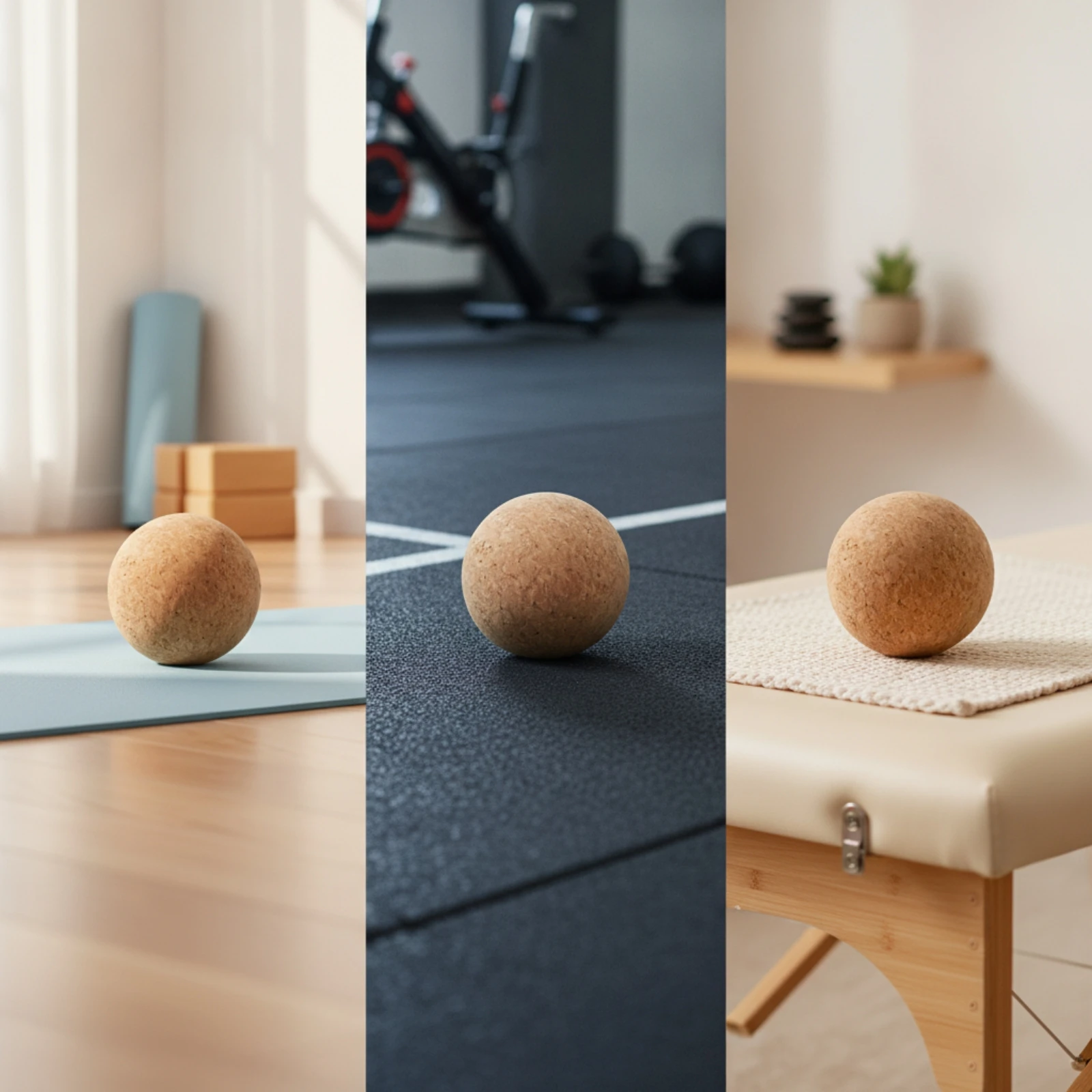 Cork Massage Ball Firm Trigger Trigger Point Tool Textured Eco-Friendly for Athletes, Home Workout, Mindful Movement