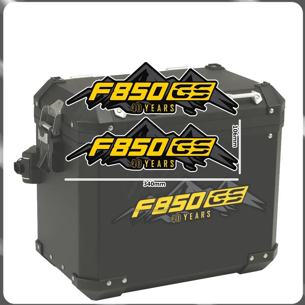 

For BMW Motorrad F850GS 40 year triple black aluminum chassis box motorcycle modification reflective sticker kit
