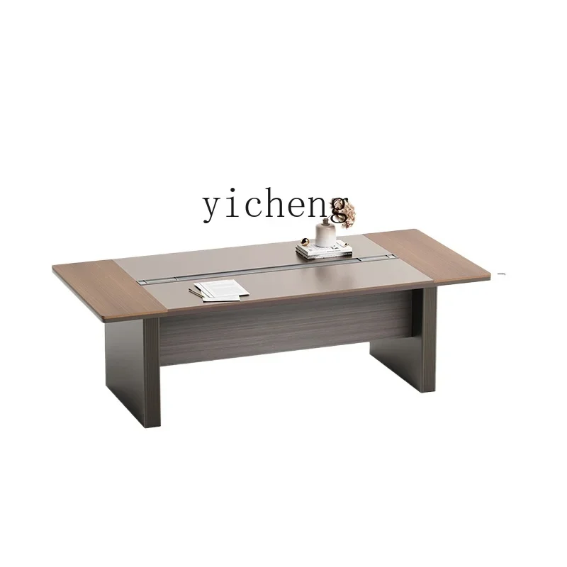 

Tqh Conference Table Simple Modern Long Large Business Reception Meeting Negotiation Creative Conference Room Table and Chair
