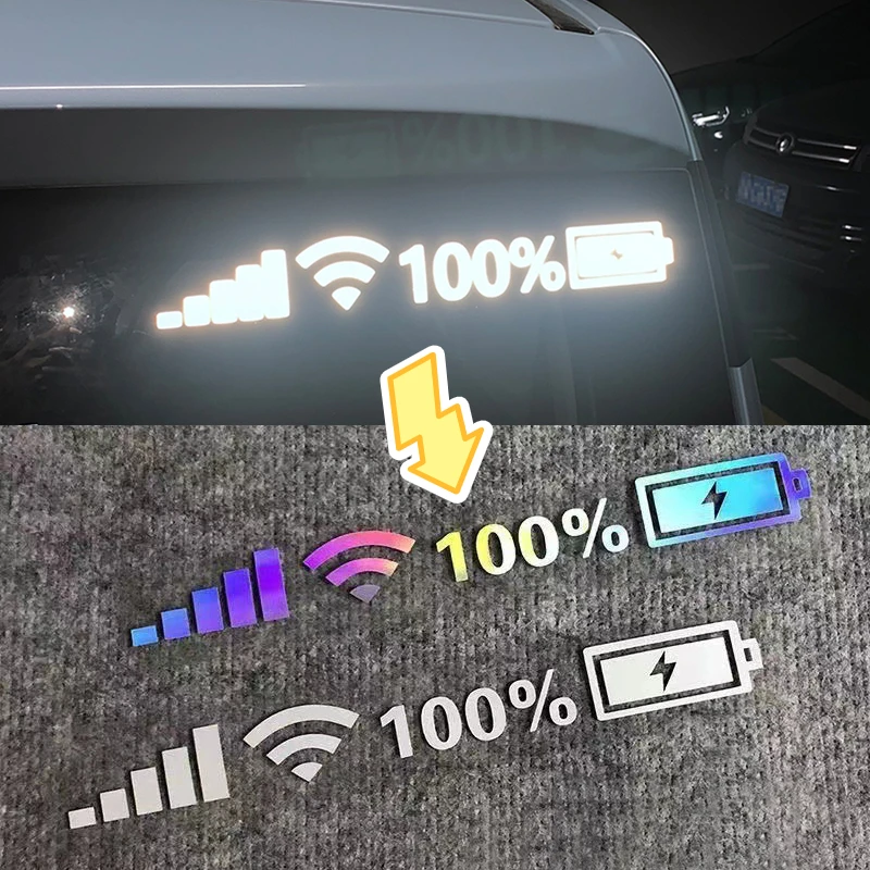 Car Signal WiFi Power Windshield Stickers Reflective Stickers on Car Mobile Phone Car Stickers Auto Exterior Decor Accessories