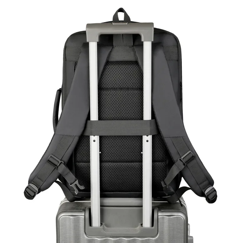 Multifunctional Men's Backpack for Business Trip Large Capacity Waterproof Film Material Student Computer Bag Travel Handbag