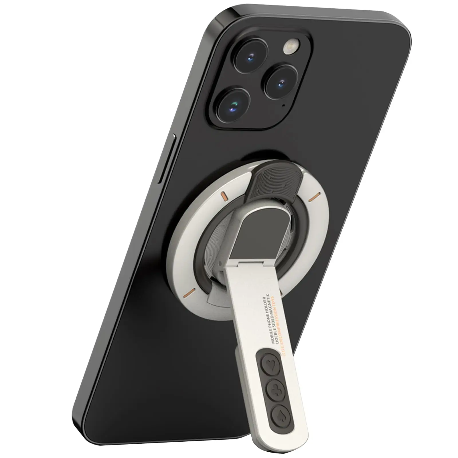 

Double Magnetic Phone Holder & Ring, 360° Rotatable Stand, Universal Strong Grip Phone Mount for IPhone 12/13/14/15/16 Series