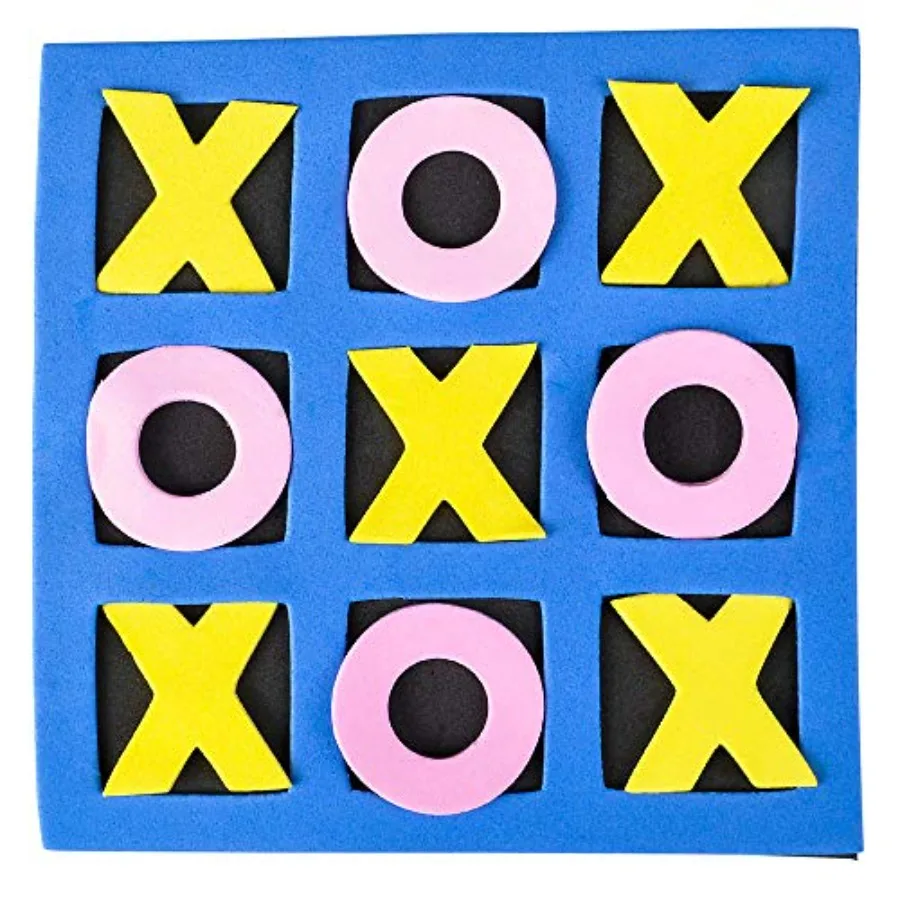 Tic Tac Toe Game Pack of 24 5"x5" Foam Tic-Tac-Toe Mini Board Game - Bulk Toys for,Birthday Party Favors, Birthday Goody Bag St view 6