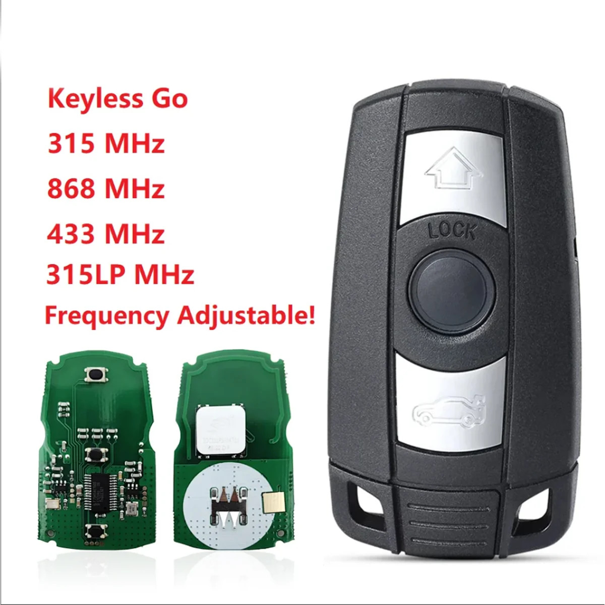 

315/315LP/433/868MHz CAS3 Key CAS3 Keyless-Go for BMW remote BMW key KR55WK49147 PCF7953 for BMW CAS3 key CAS3 Remote