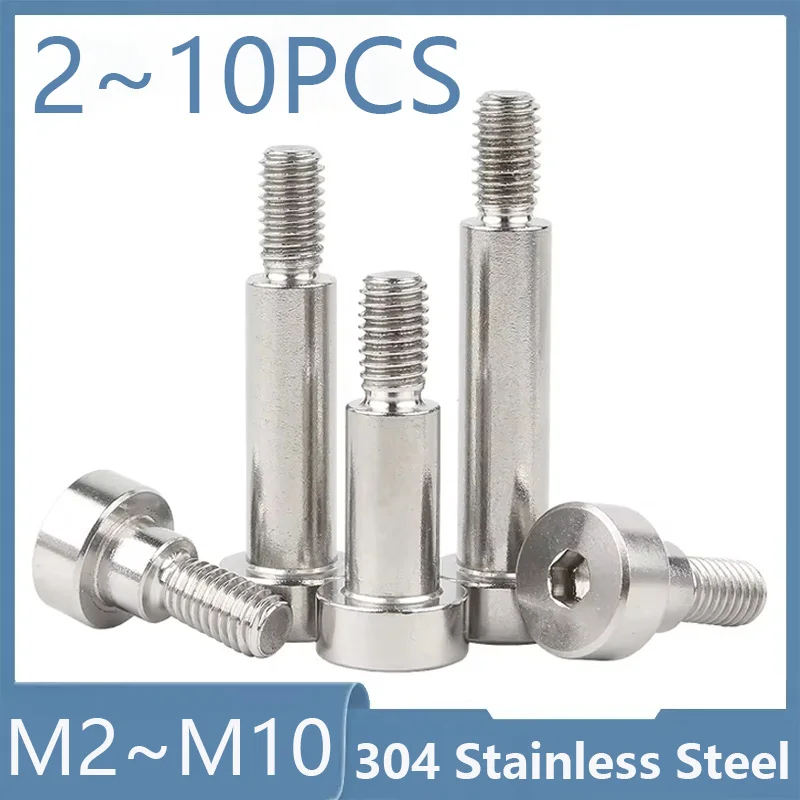 304 Stainless Steel Hex Socket Cap Head Shoulder Bolt M2 M2.5 M3 M4 M5 M6 M8 M10 Stripper Screws Stuff Screw