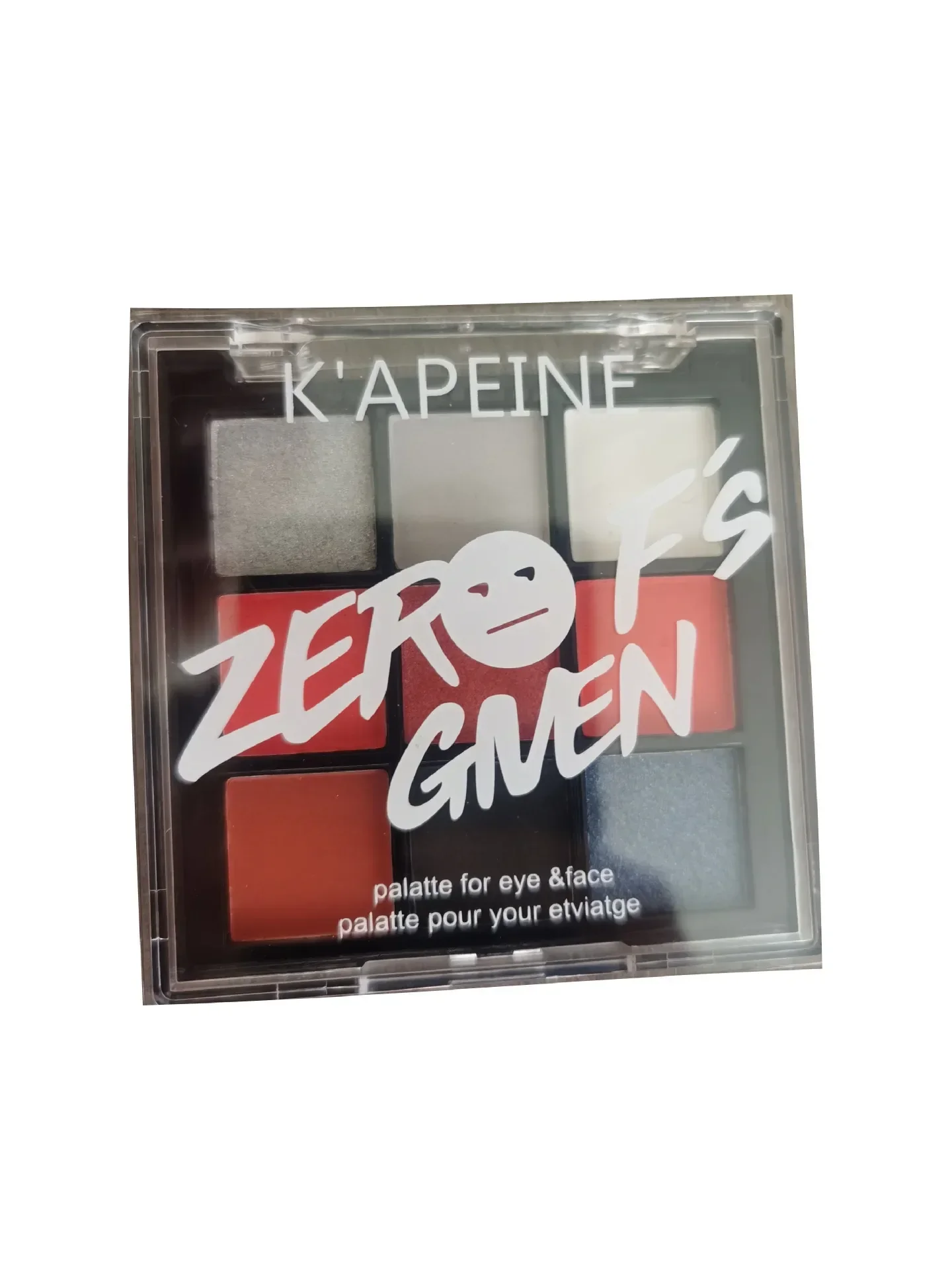 K'APEINE 9-Color Eyeshadow Palette Halloween Pearlescent Glitter Finish Student-Friendly Intense Sparkle Makeup for Eyes