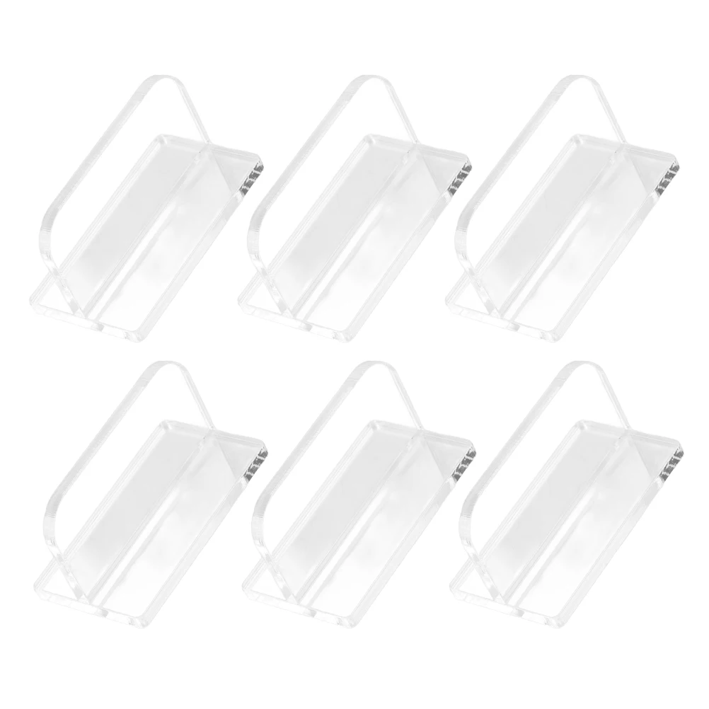 

6pcs Aquarium Lid Handles Clear Acrylic Self-Adhesive Fish Tank Cover Install Durable Reusable Tank Lid Handle