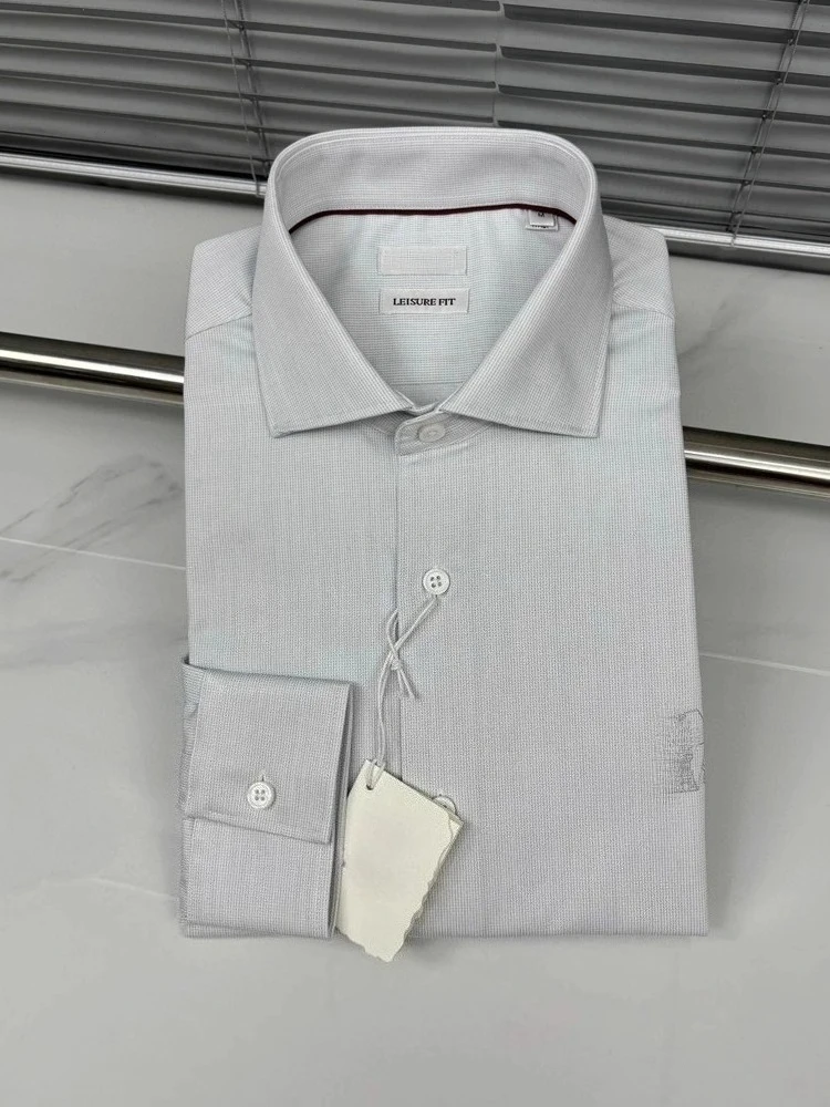 BC cotton inner polished striped men's thick shirt