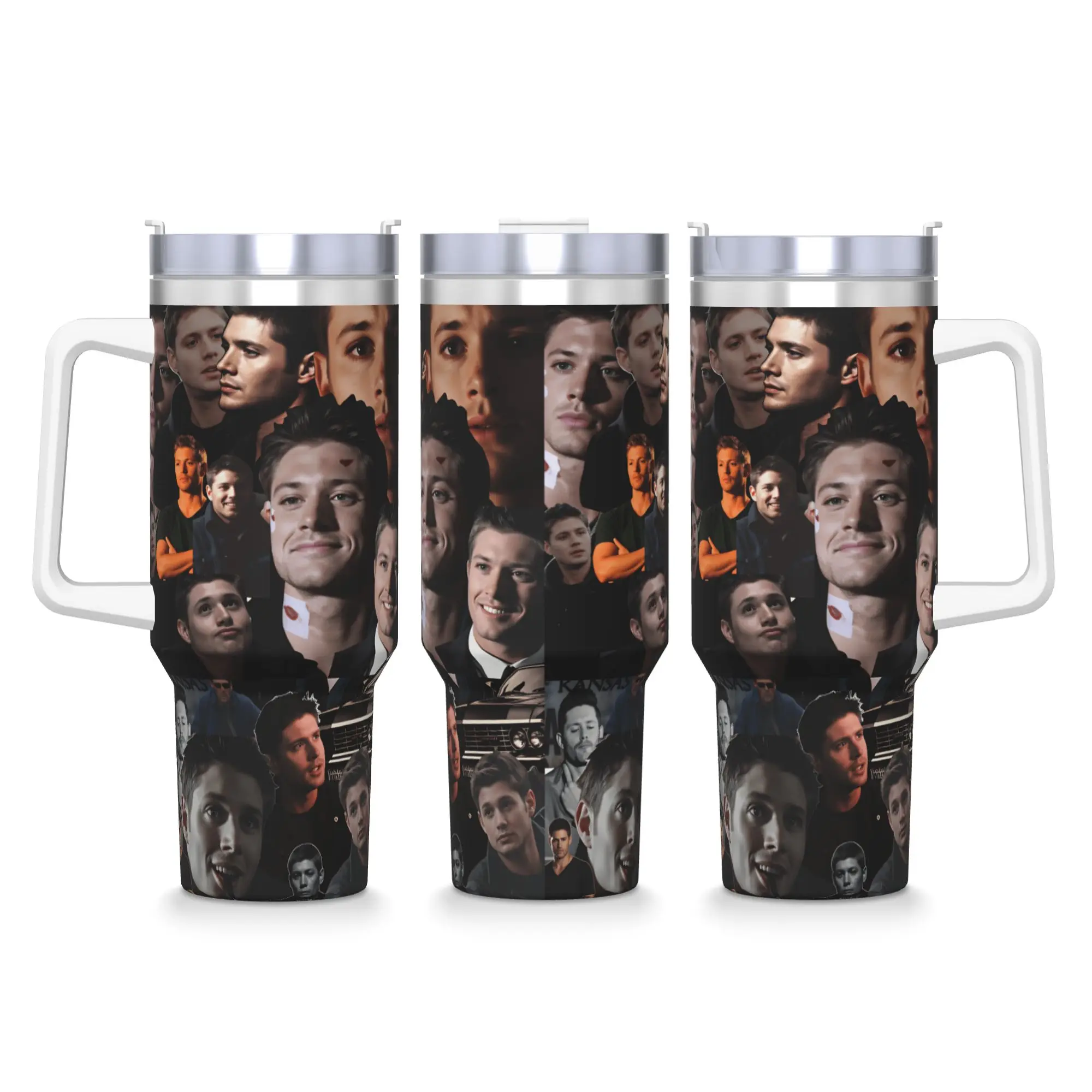Sam Winchester Supernatural Collage Printed Stainless Steel Tumbler  Driving Car Mugs Large Drink Milk Tea Water Bottle