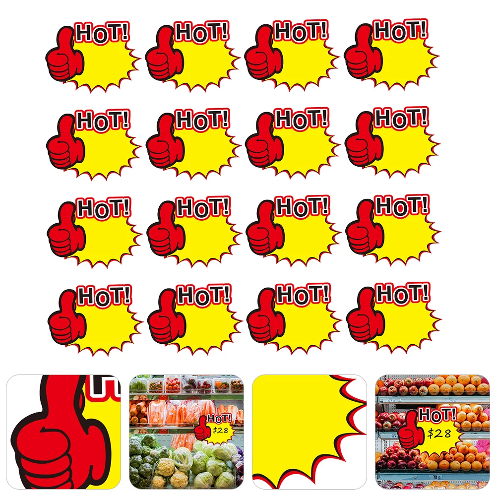 

50 Pcs Commodity Price Tag Blank Signs Sale Promotional Tags Advertising Fruit Mark White Card