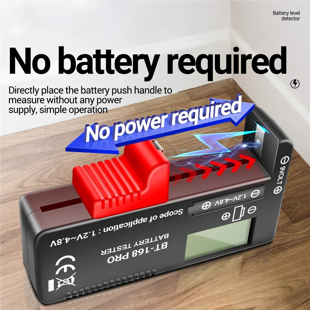 BT-168 PRO Digital Lithium Battery Capacity Tester Checkered Load Analyzer Display Check AAA AA Button Cell Universal Test