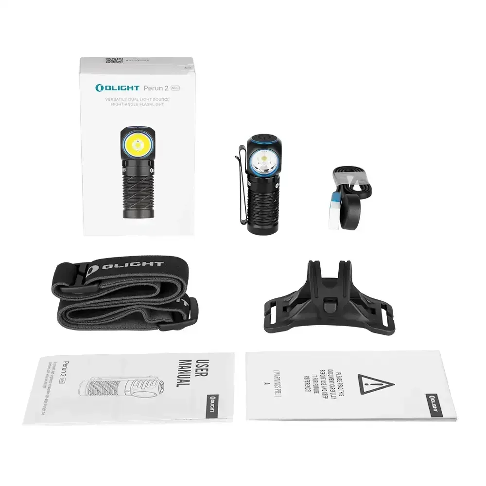 Olight Perun 2 Mini LED Rechargeable Headlamp 1100Lumens Right-angle Light