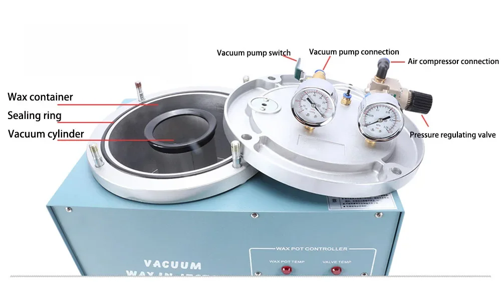 Digital Auto Wax Injector for Jewelry Casting, Fully Automatic Vacuum Wax Dissolution Machine, Precision Processing Equipment