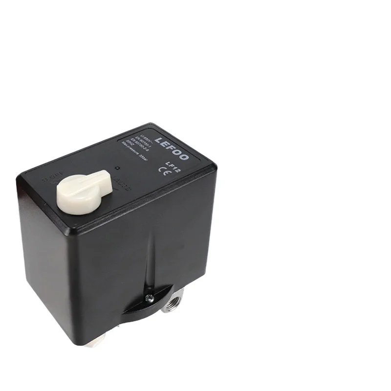 Pressure Switch 380V 90-120PSI Air Compressor Controller with Manual Knob & Thermal Protection Relay LF12