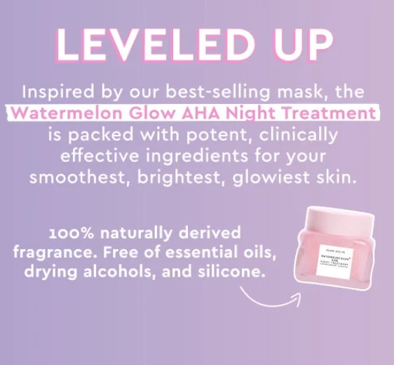 Glow Recipe Watermelon Glow Sleeping Mask - Exfoliating + Anti-Aging Overnight Face Mask w/ AHA, Hyaluronic Acid + Pumpkin Seed