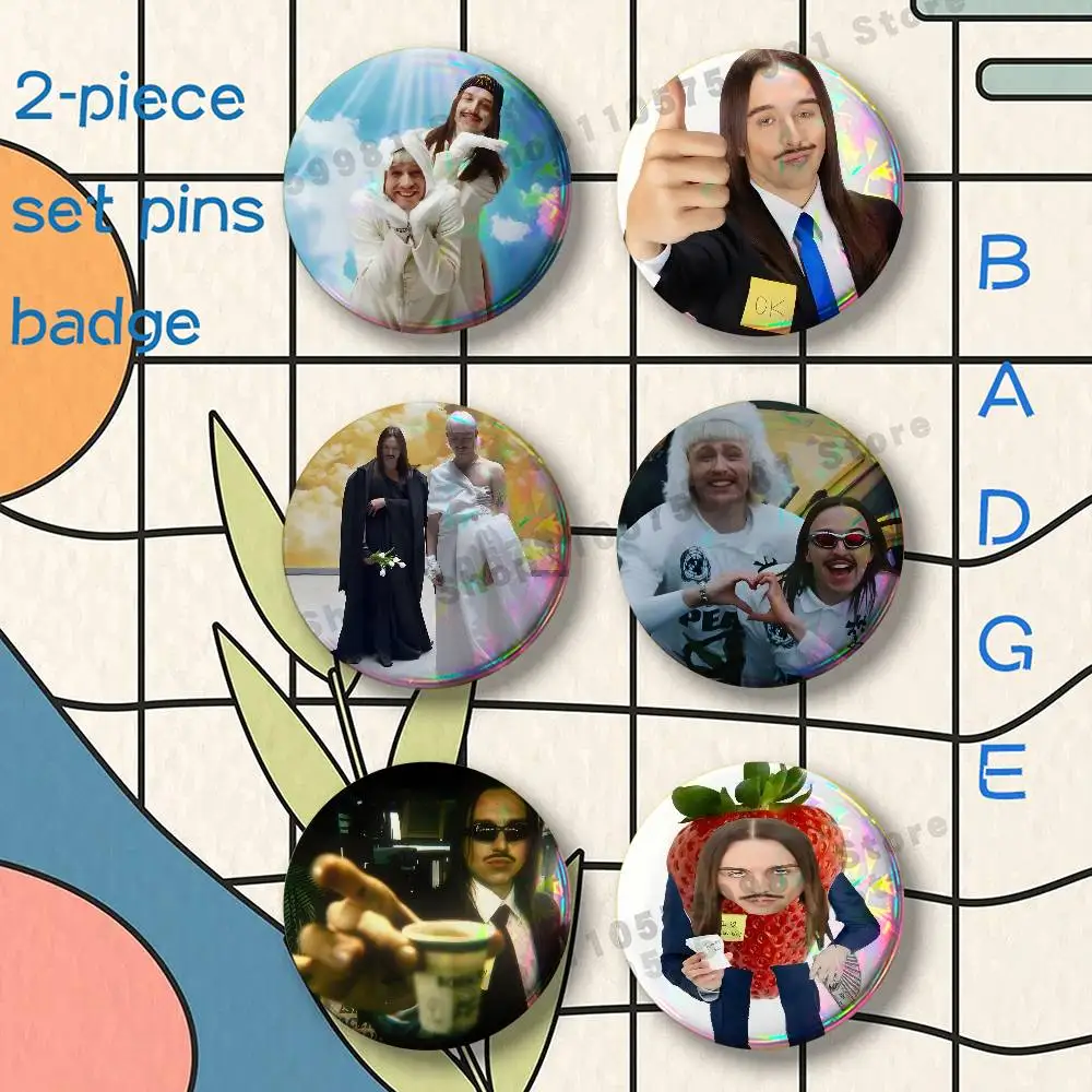 Funny T-Tommy C-Cash 2-piece set Free Mix Backpack Clothes Jewelry Accessories Round Badge Collection Gifts