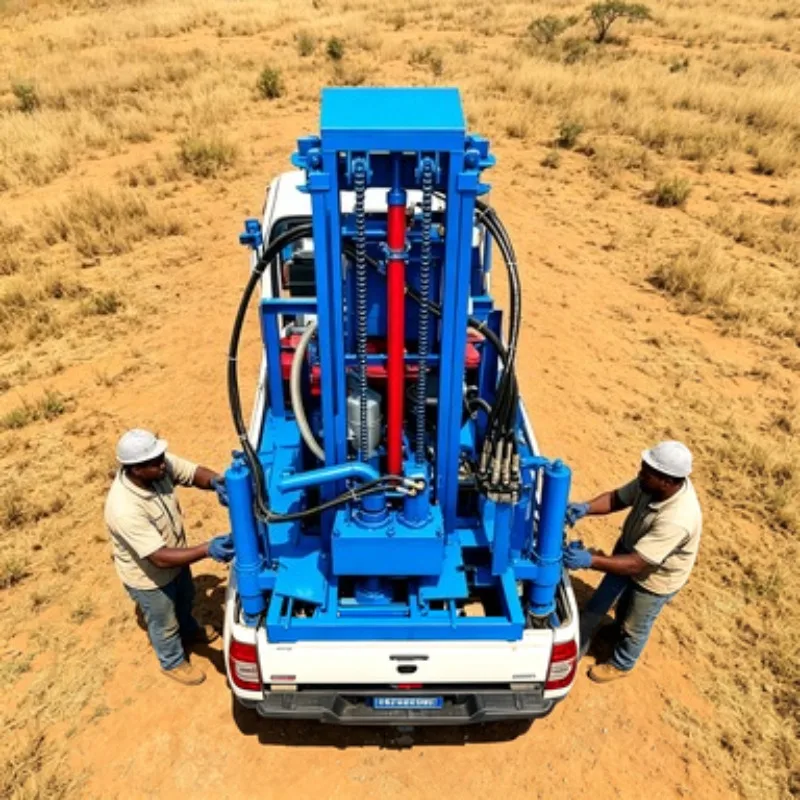 

Fast-Deployment Portable Industrial-Grade Diesel Drilling Rig 22HP-35HP Hydraulic Pump 200m Max Depth Water Well Rig