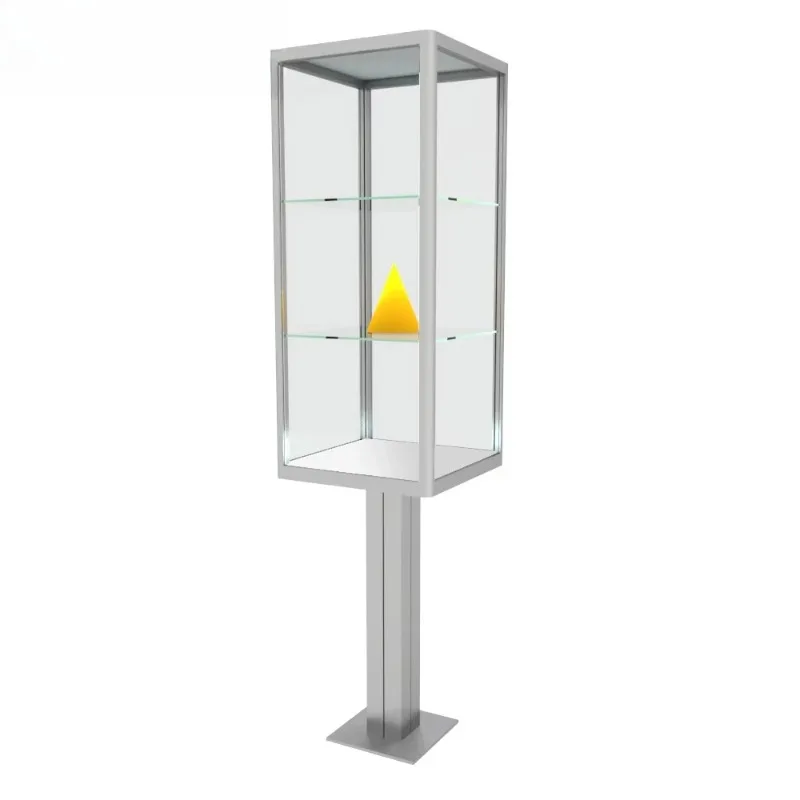 Custom Color LCD TV Showcase Design Museum Clothing Store Display Glass Showcase Exhibition Equipment