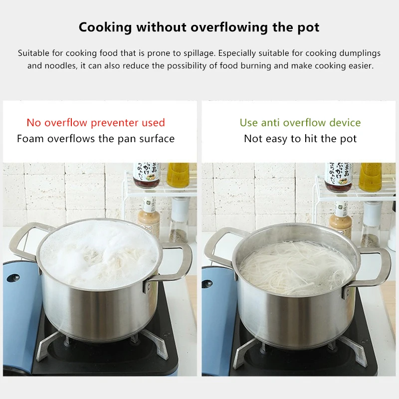 New Stainless Steel Pot Watcher Disc Kitchen Essential Prevent Pasta Soups Milk Boiling Over Boil Control Disc For Home Cookers