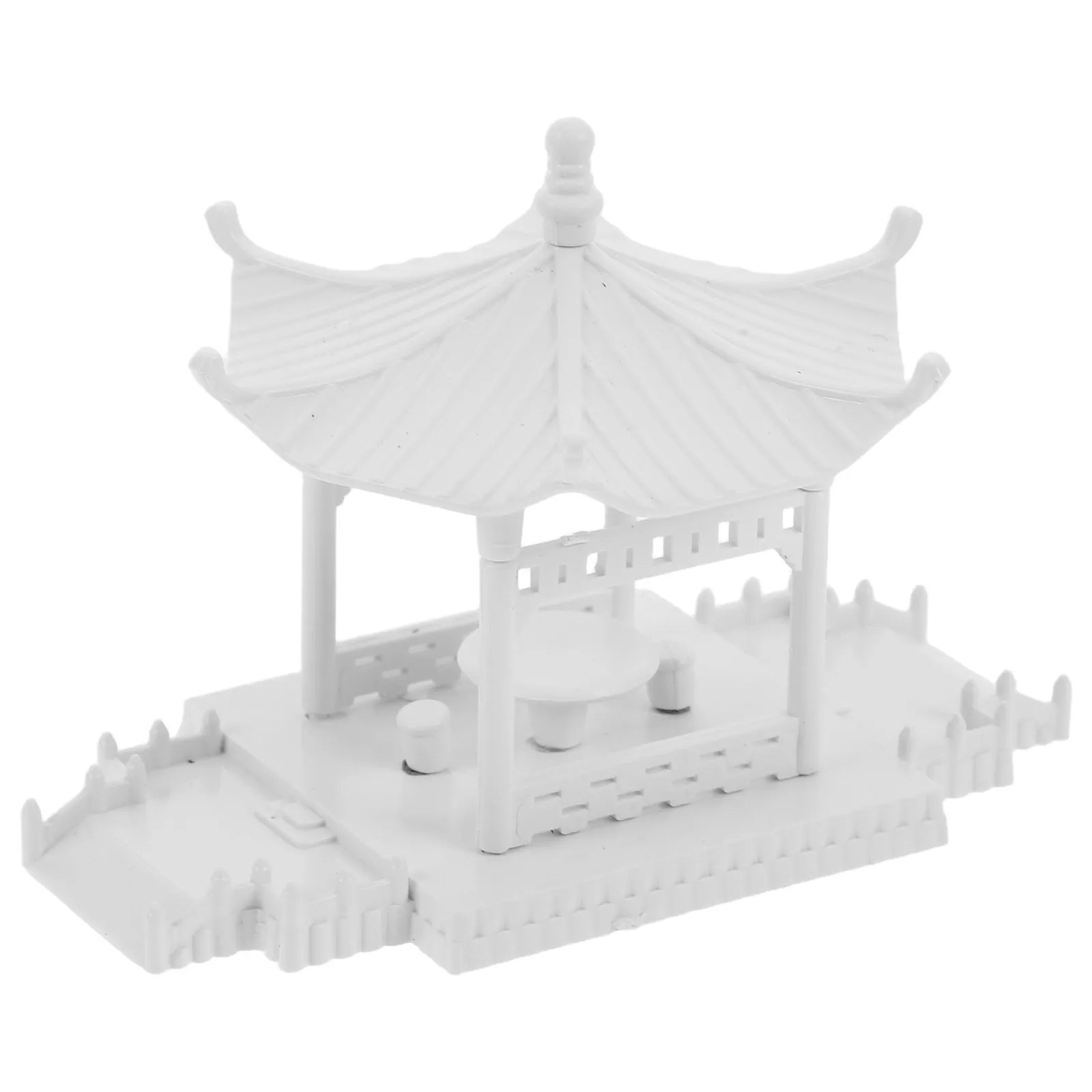 Miniature Garden Pavilion For Decoration Office Desk Decor Hexagonal Scale Sand Table Models