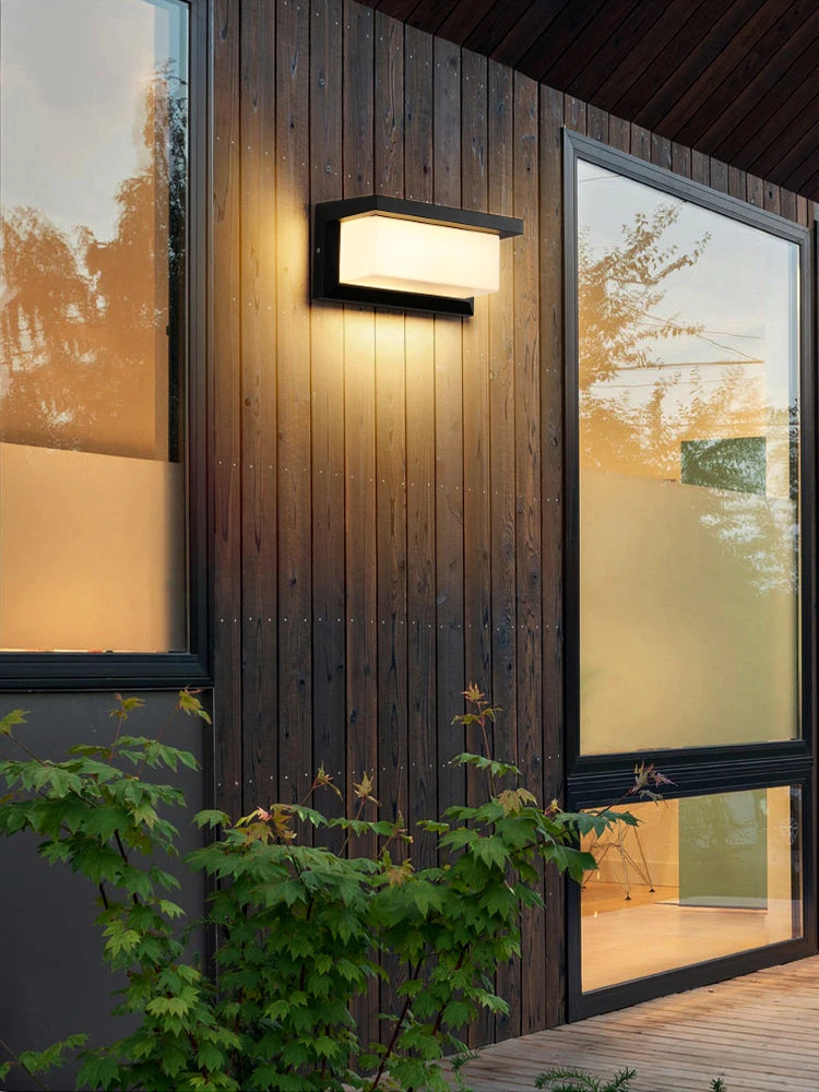 Applique murale LED avec détecteur de mouvement, imperméable conforme à la norme IP65, éclairage d'extérieur, idéal pour un jardin, un balcon ou une véranda, 110/220V