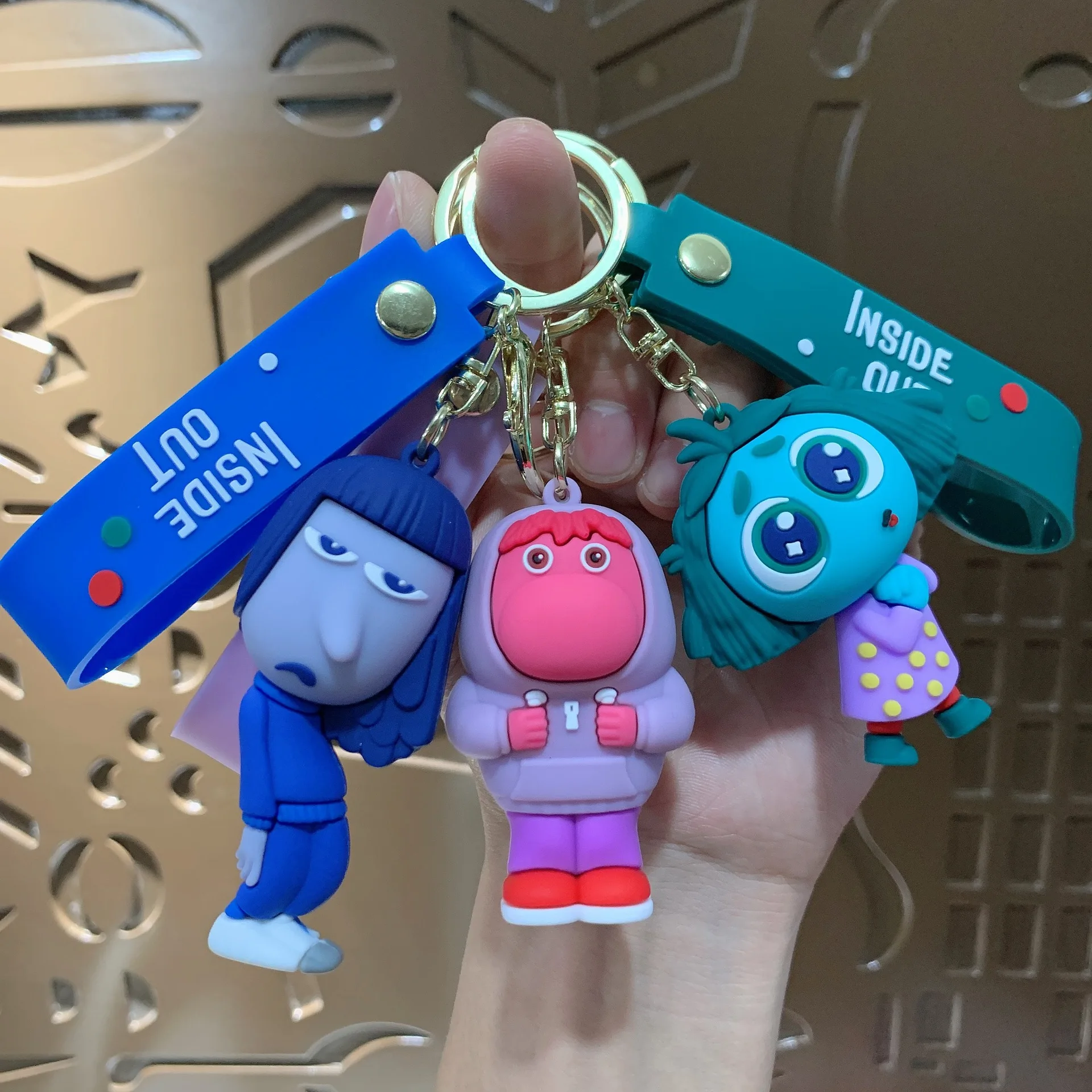 

Miniso Cute Disney Inside Out Series Keychain Pvc Cartoon Anime Doll Keychain For Backpack Charm Bag Decoration Accessories Gift