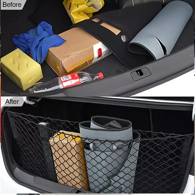 Universal Nylon Car Rear Trunk Net Organizer Adjustable Storage Mesh Elastic String Holder Stretchable Travel Pocket