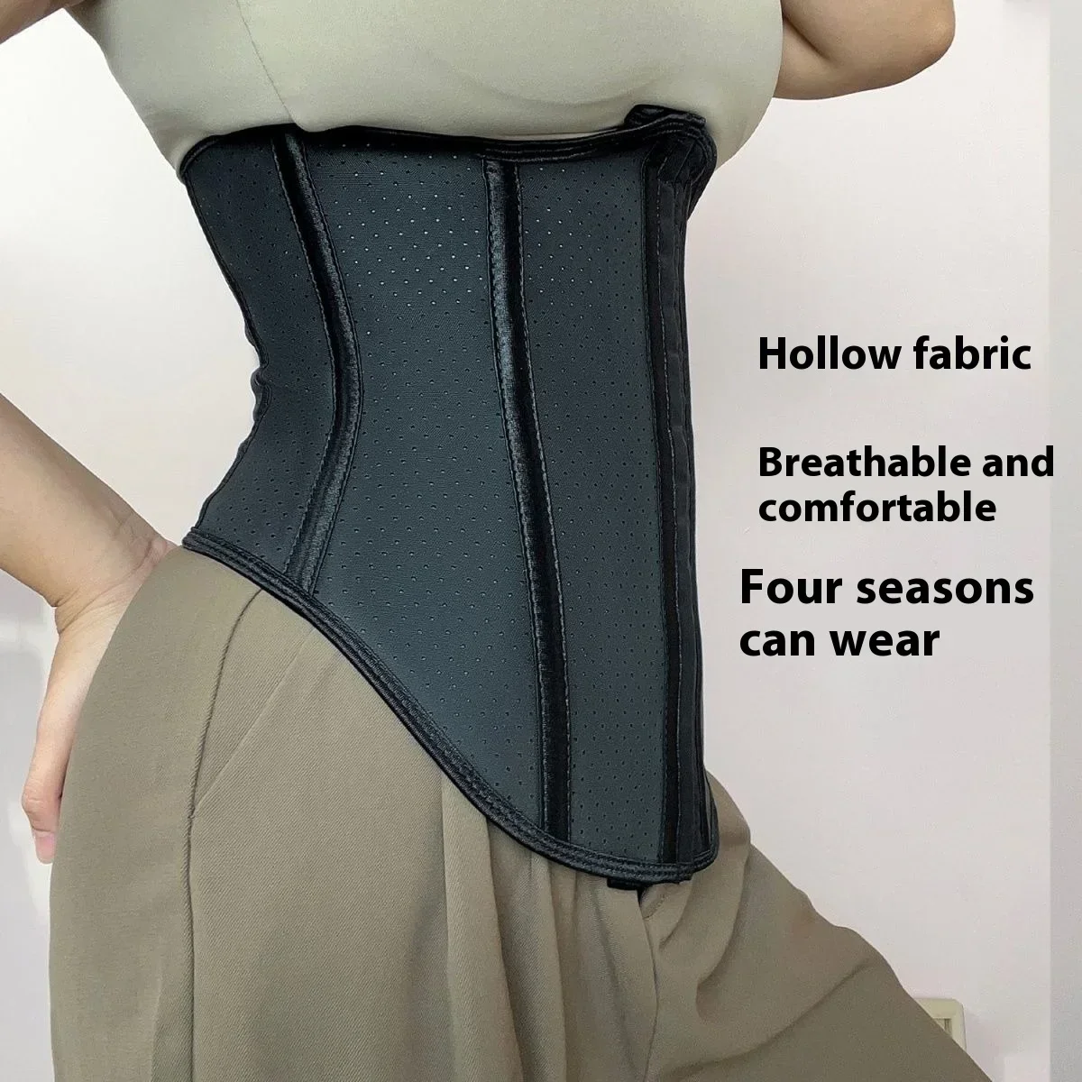 Steel Bone Waist Binder Women Abdominal Bodyshaper Protection Hip Support Chest Girdle Thin Cinchers