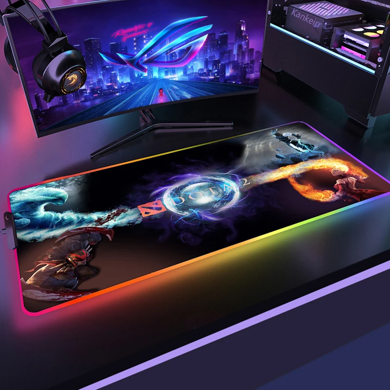 لوحة ماوس ألعاب كبيرة RGB LED ، لوحة ماوس ألعاب ، حصيرة بإضاءة خلفية ، XXL ، XL ، مكتب كمبيوتر ، سجادة ألعاب ، 35x90cm #2