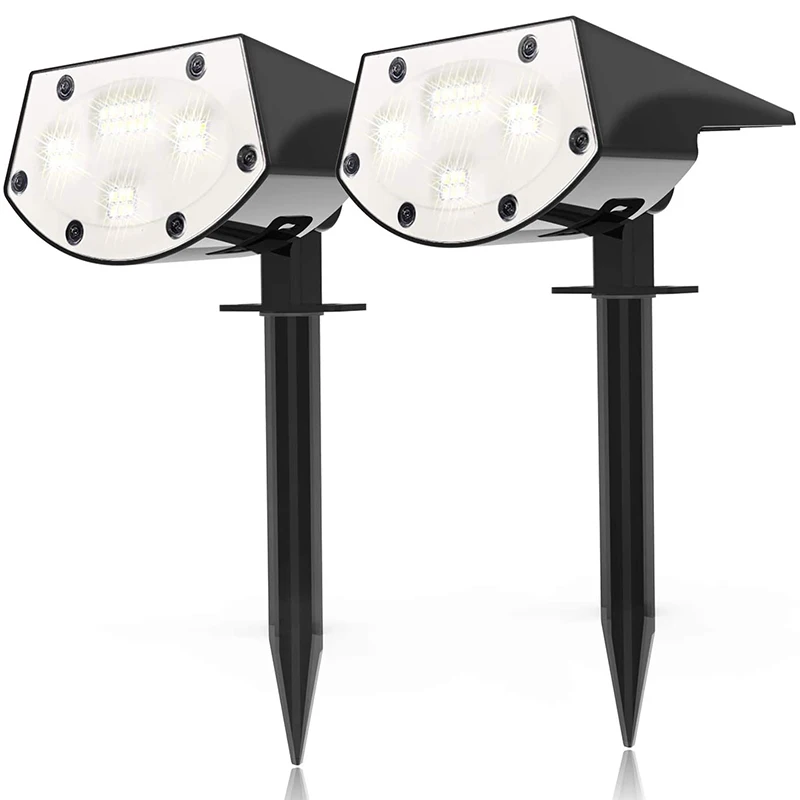 

AT14 Solar Landscape Spotlights, IP65 Waterproof 20 Leds Outdoor Solar Powered Lights Adjustable Ground Wall Lighting