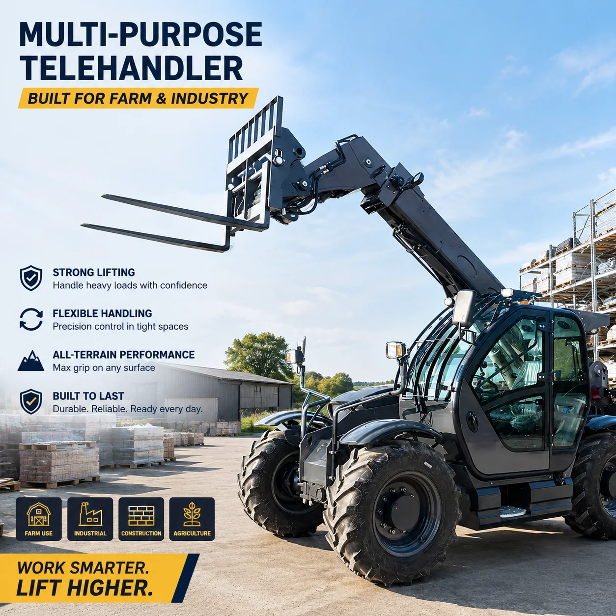 Heavy Equipment Logistics - รถยกแบบยืดหดได้ขนาดกะทัดรัดสำหรับงานคลังสินค้าในฟาร์ม งานโลจิสติกส์ งานก่อสร้าง และงานขนย้ายหนัก