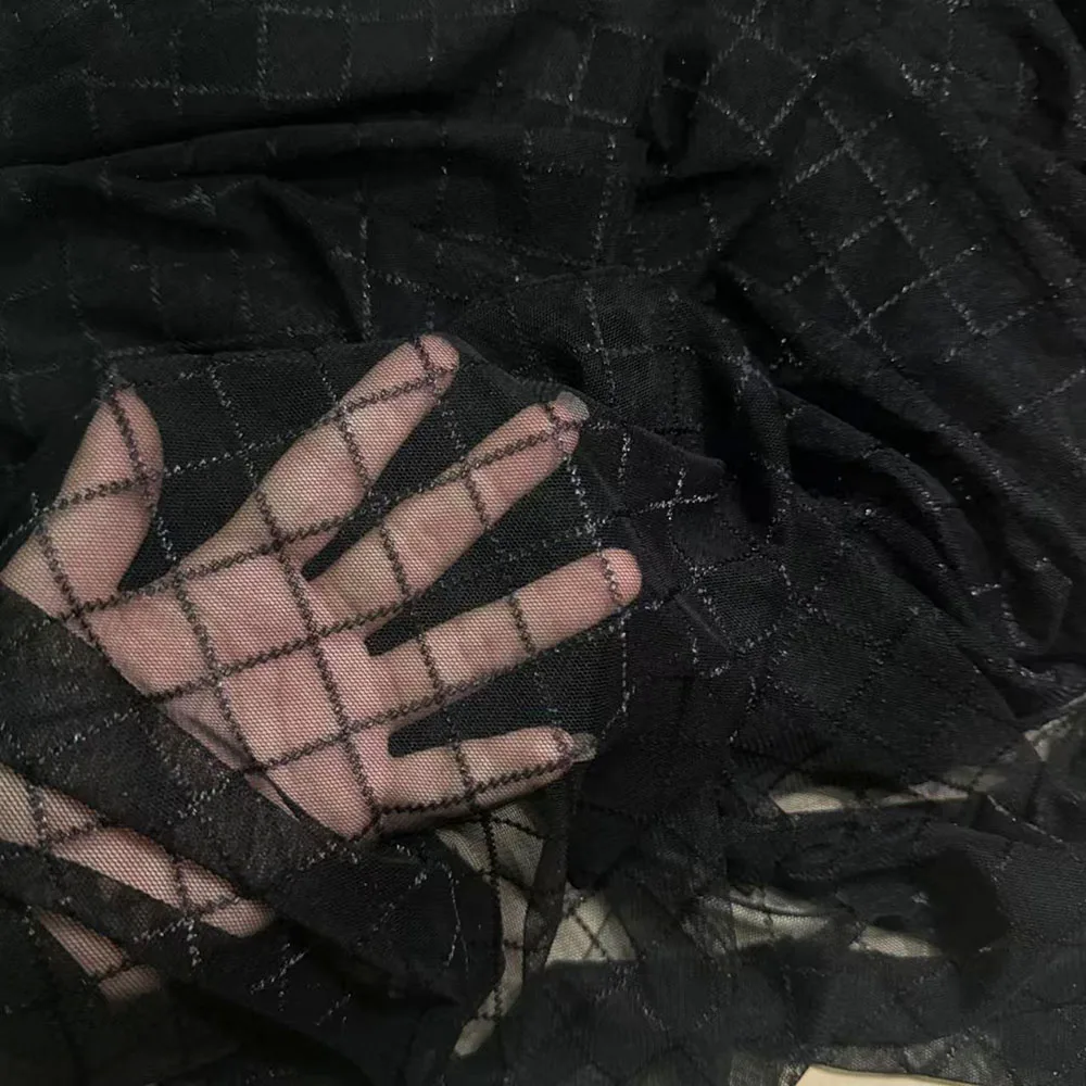 

Large Square Elastic Net Fabric Sexy See-through Lace Material Underwear for DIY Gift Materials Clothing Pet Accessories