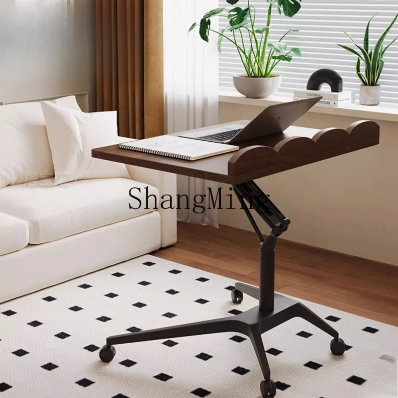 

ZYY liftable folding black walnut writing desk household small apartment bedside desk