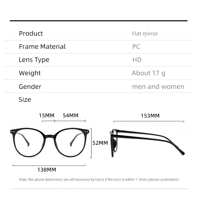 Модные очки овальной формы с металлической оправой и защитой от синего света, простые линзы в стиле ретро 191