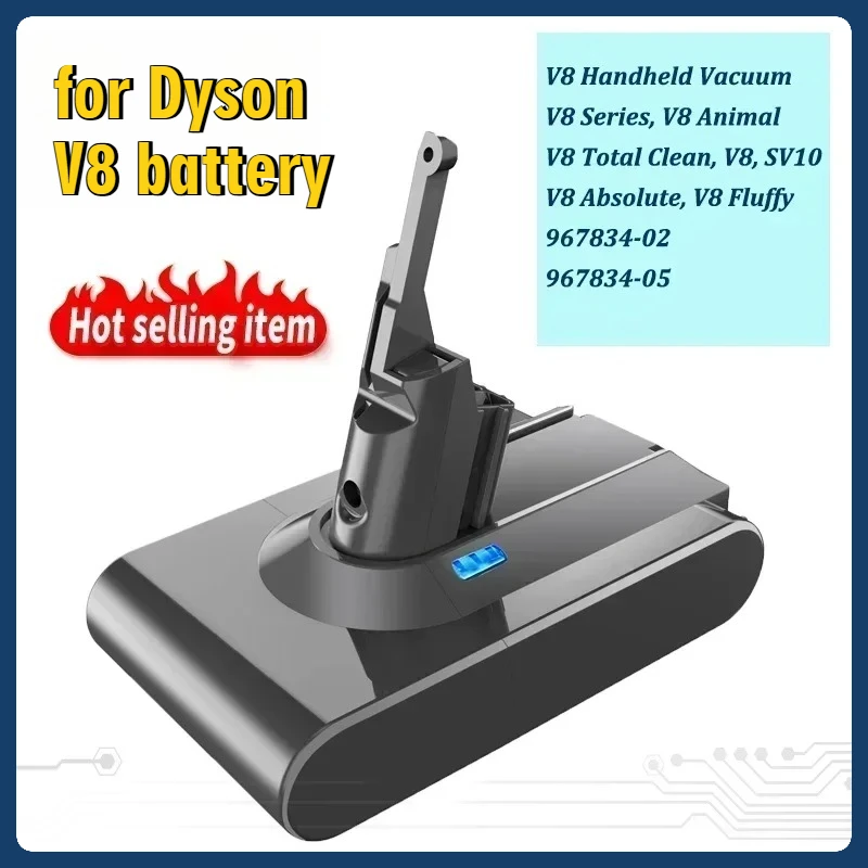 

Brand New and Suitable for Dyson V8 Battery, 21.6V Cordless Vacuum Cleaner Accessory, Power Spare Lithium Battery Pack