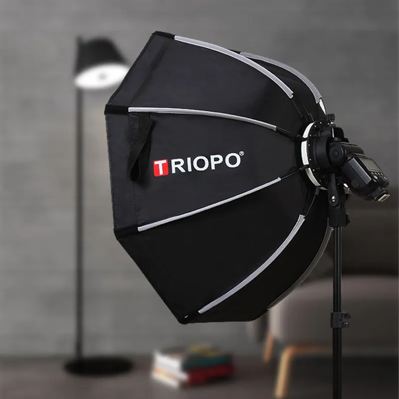 Triopo KX55/65/90/120cm Quick‑Release Octagon Softbox for Godox V1 AD200PRO V860III Speedlite Flash Portable Photo Accessory