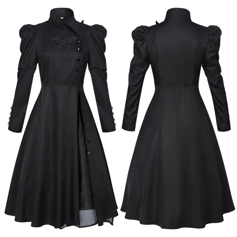 

Witch cosplay evil black magician long dress hat full set role play outfit costume x;2,f;5.n;