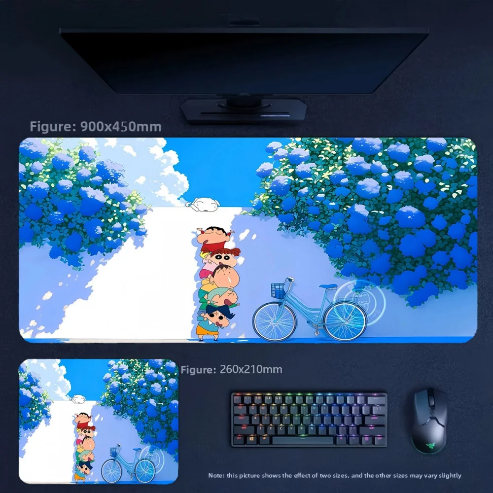 High Definition Animation Crayon Shin-chan and His Friends Summer Play Leather Mouse Pad Girl Non-slip Premium Leather Table Mat