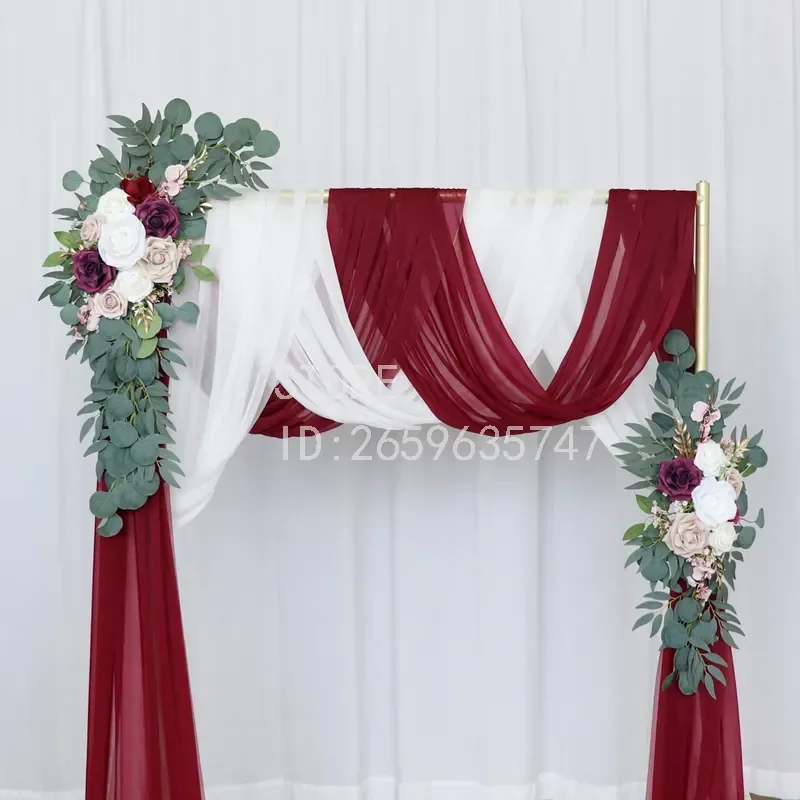 2024 New Wedding Arch Flower Decoration Welcome Sign Corner Artificial Flowers for Wedding Scene Arrangement