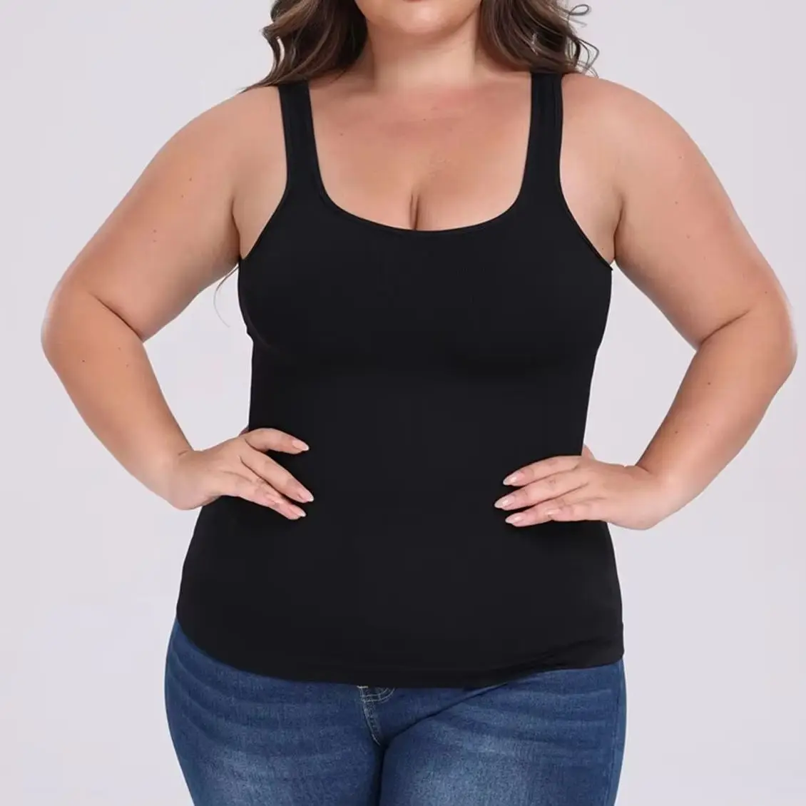 plus Size Ladies Vest Top Women's Comfortable Fashionable Everyday Versatile Clothing