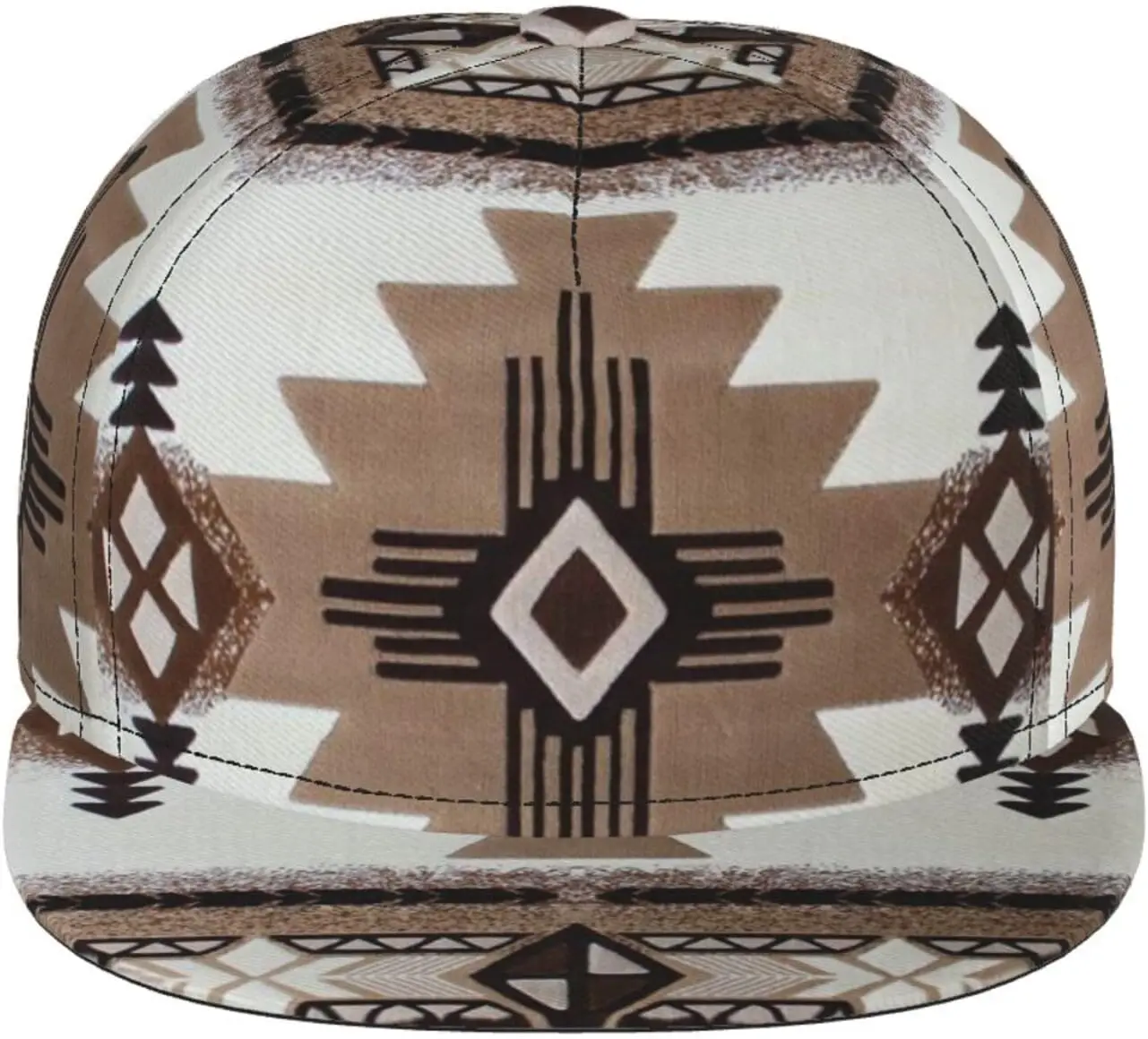 Native American Print Soft Comfort Fit Hat Summer Travel Stylish Baseball Cap Outdoor Sports Casual Wear Black